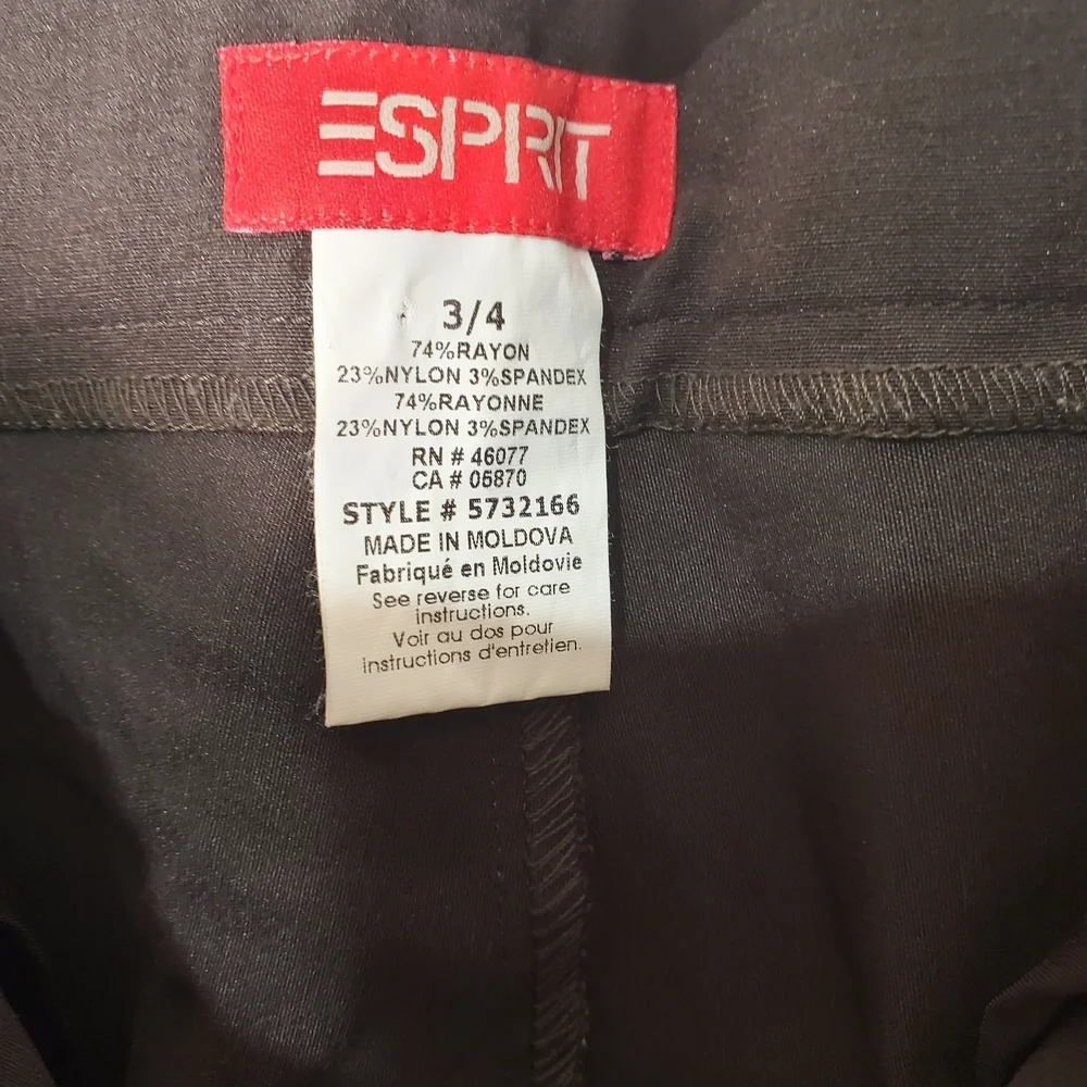 Esprit Women's Straight Leg Pants - Dark Brown - Picture 3 of 4